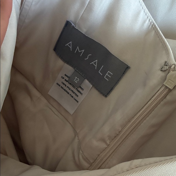 Amsale Strapless Cream Gown like new excellent condition clean condition - Picture 6 of 7